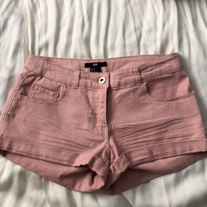 H&M Light Pink Twill Shorts US Size 2